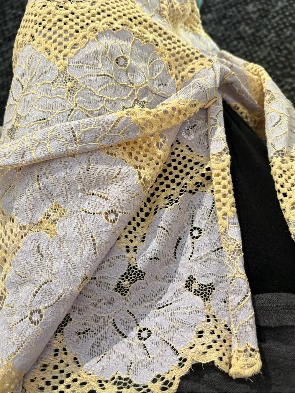 Dolan Left Coast Mock-Neck Lace Blouse (Anthropologie) - Size XXS